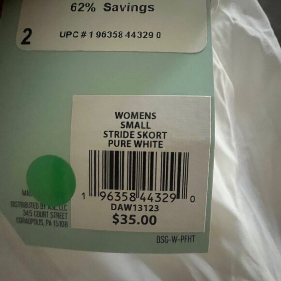 Womens DSG Small Stride Skort Pure White‎ - Picture 6 of 8